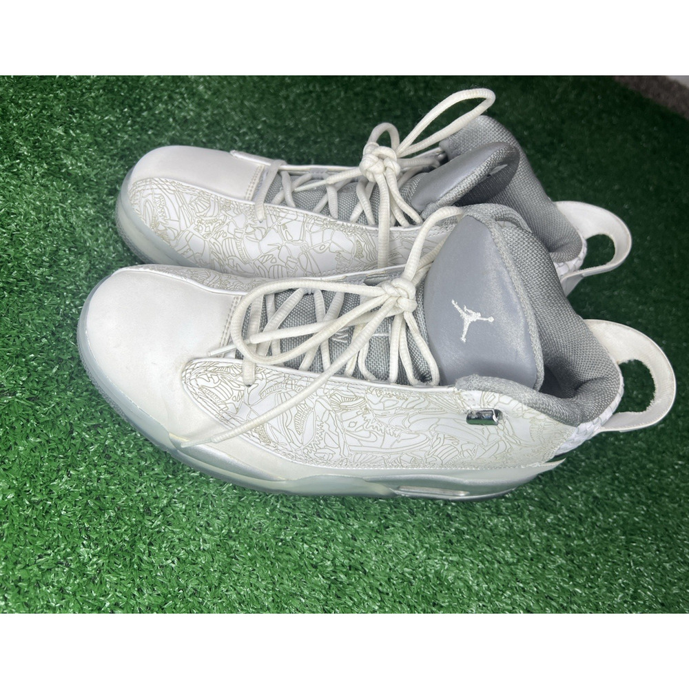 Air Jordan Dub Zero Laser 705413-100 White Metallic Silver Men’s Size 9 Rare